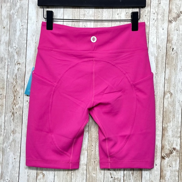Coolibar Ananda Bike Shorts in Bright Pink NWT [C11] - Picture 2 of 10